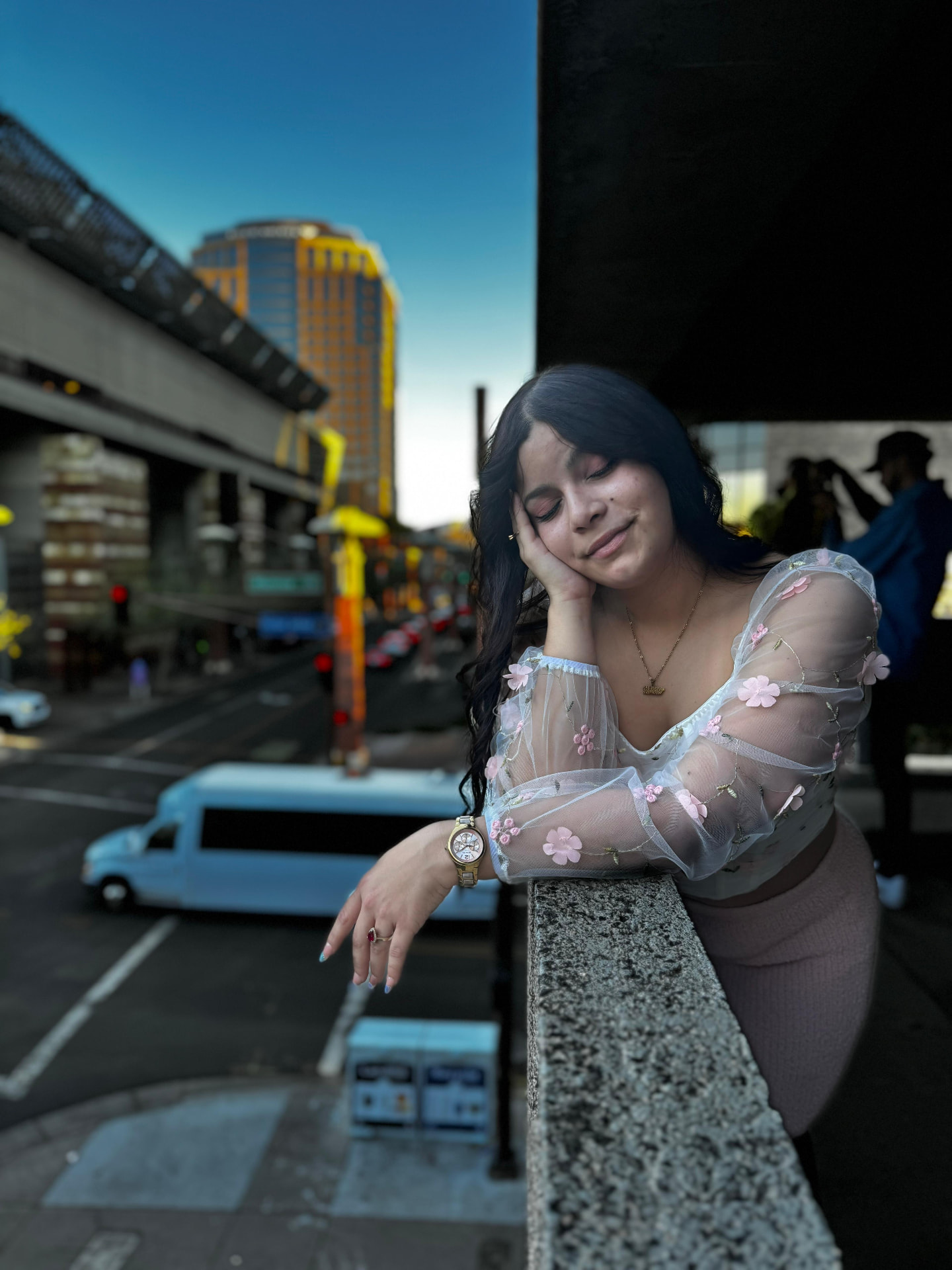 Stephanie Luna at a city overlook